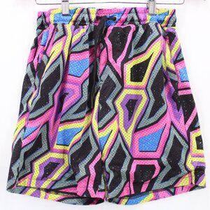 Vintage Oh Snap! Shorts Mens Multicolor Retro Pattern Drawstring Size Small 90's